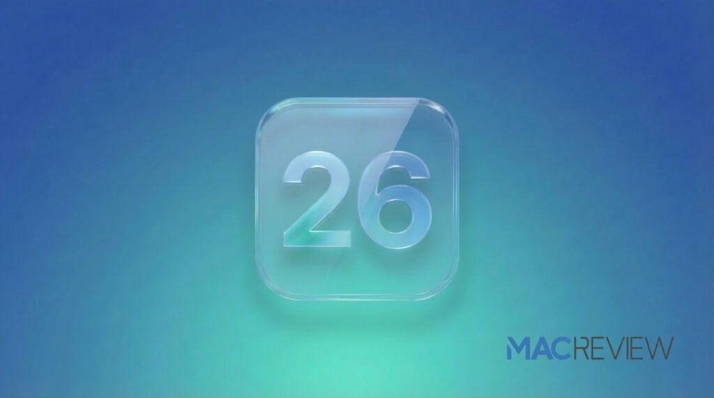 Apple software update icon with number 26, showcasing technology and digital innovation.