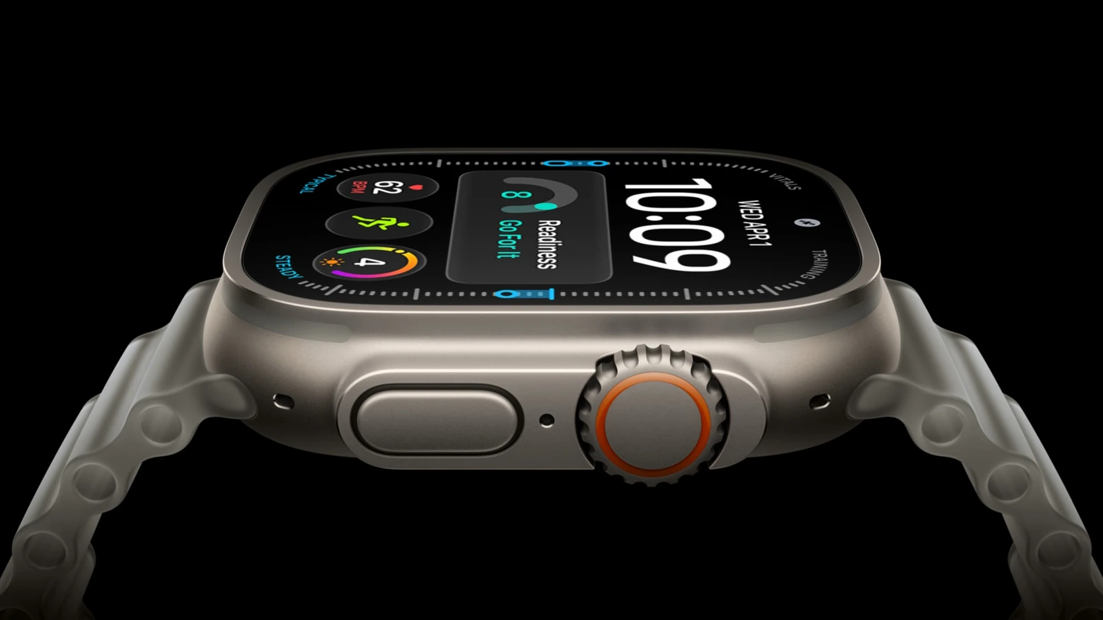 Close-up profile view of Apple Watch Ultra 4